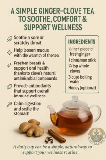 🌿 A SIMPLE GINGER–CLOVE TEA TO SOOTHE, COMFORT & SUPPORT WELLNESS